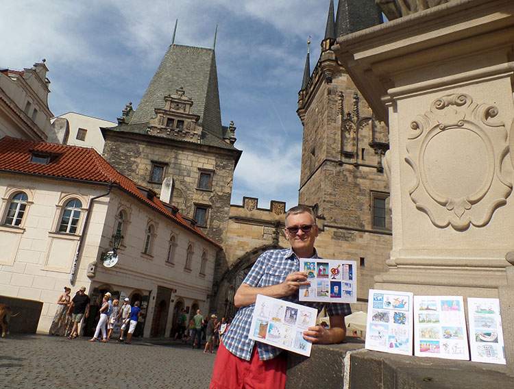 Praga Czechy Praha Prague World Happy Skyscraper Cartoons Tour