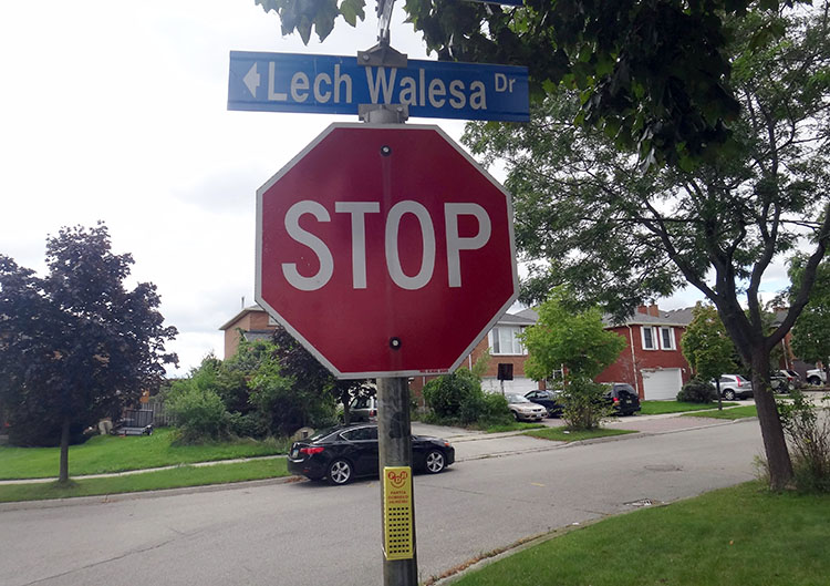 Mississauga Kanada Canada Lech Wałęsa ulica street