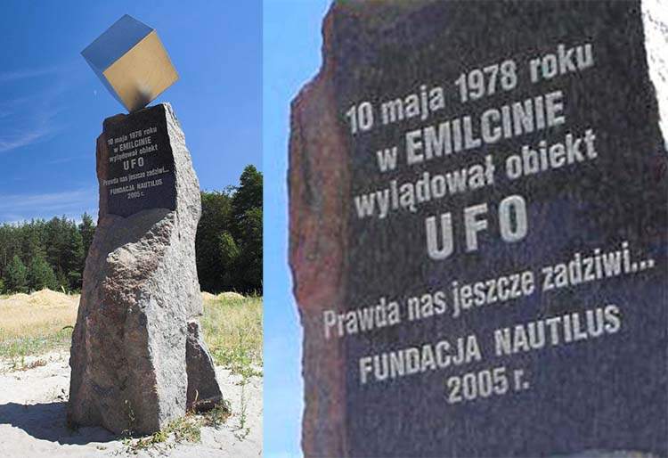 Emilcin pomnik UFO Jan Wolski kosmici obcy