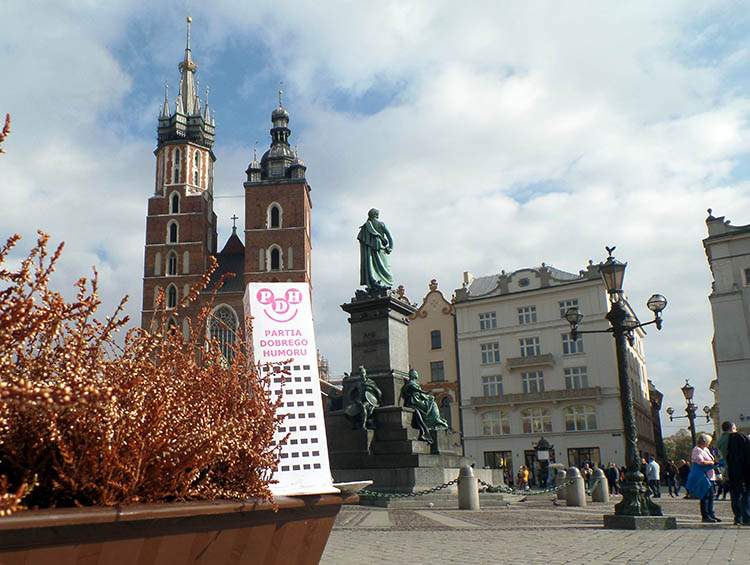Kraków Partia Dobrego Humoru kultura satyra polski wieżowiec