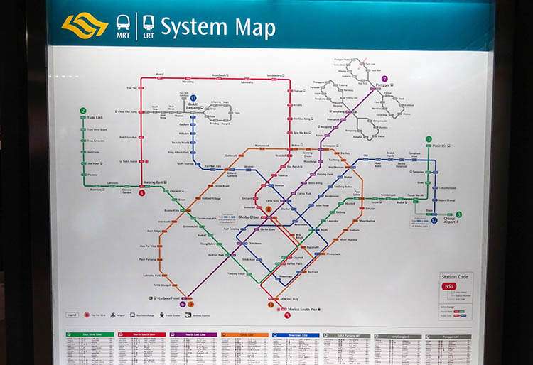 Singapur ciekawostki netro Singapore transport linie metra