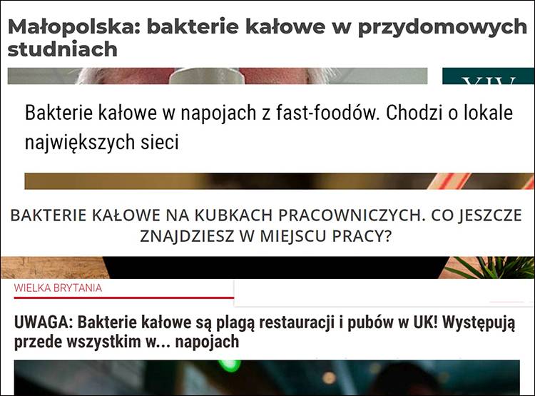 bakteria e coli paciorkowiec kałowy