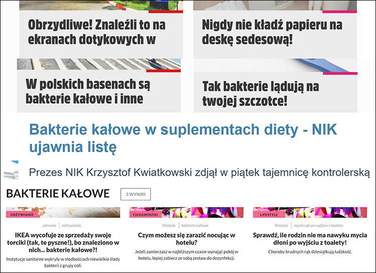 bakterie kałowe bakteria e coli paciorkowiec kałowy