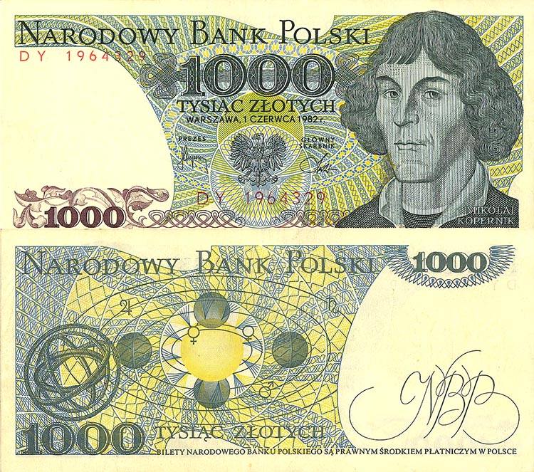 Mikołaj Kopernik ciekawostki anegdoty astronom banknot