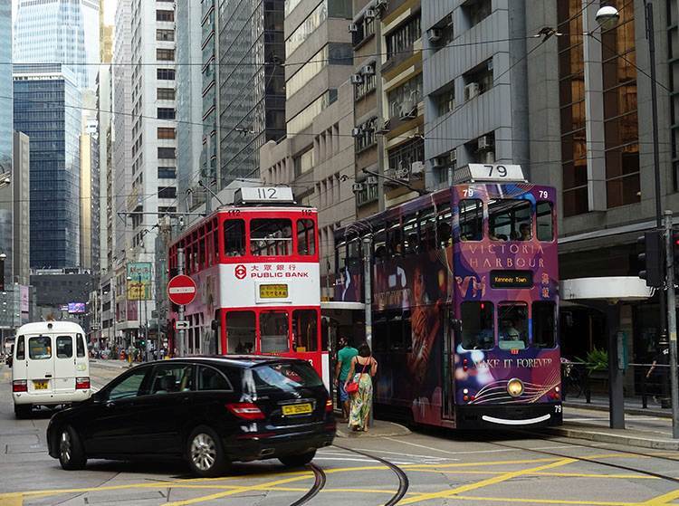 tramwaj autobus transport Hongkong atrakcje