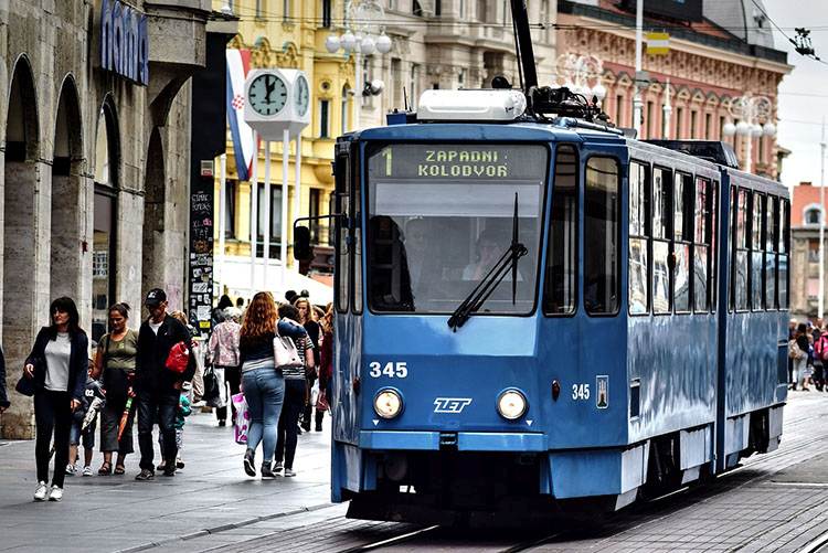 tramwaj Zagrzeb na weeked porady Chorwacja