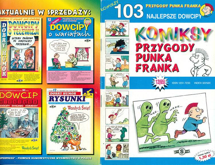 punk Franek Przygody punka franka komiksy Super Dowcipy Szczepan Sadurski komiks Superpress