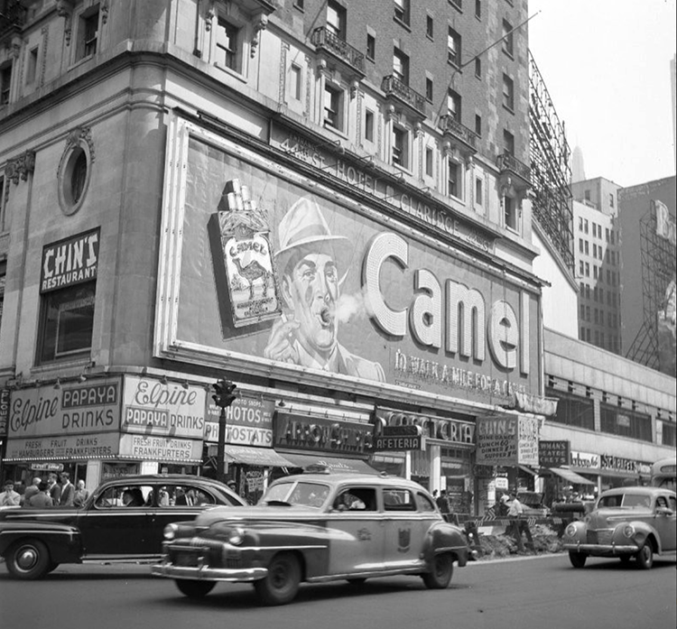 Times Square Nowy Jork billboard historia papierosa