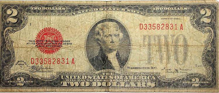 dolar ciekawostki historia dolary USA waluta 2-dolarówka