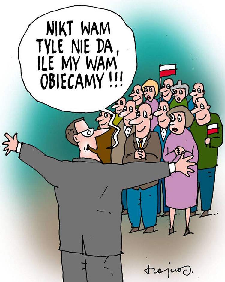 premier Mateusz Morawiecki rysunki karykatury humor dowcipy obrazki