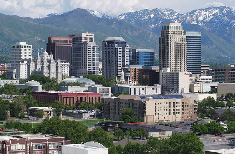 miasto Salt Lake City stolica Utah ciekawostki Góry Skaliste