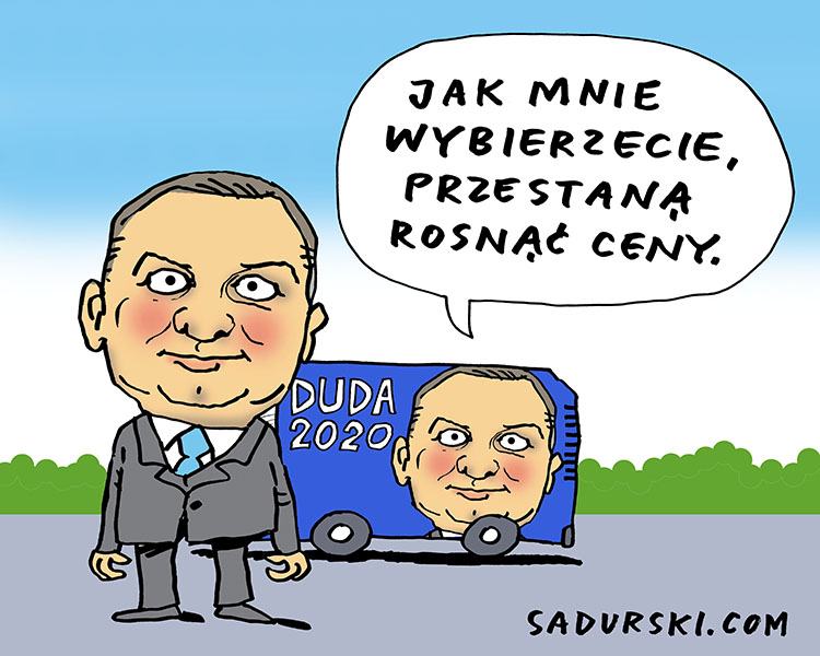 wybory 2020 kampania wyborcza humor prezydencka Andrzej Duda prezydent rysunki satyra