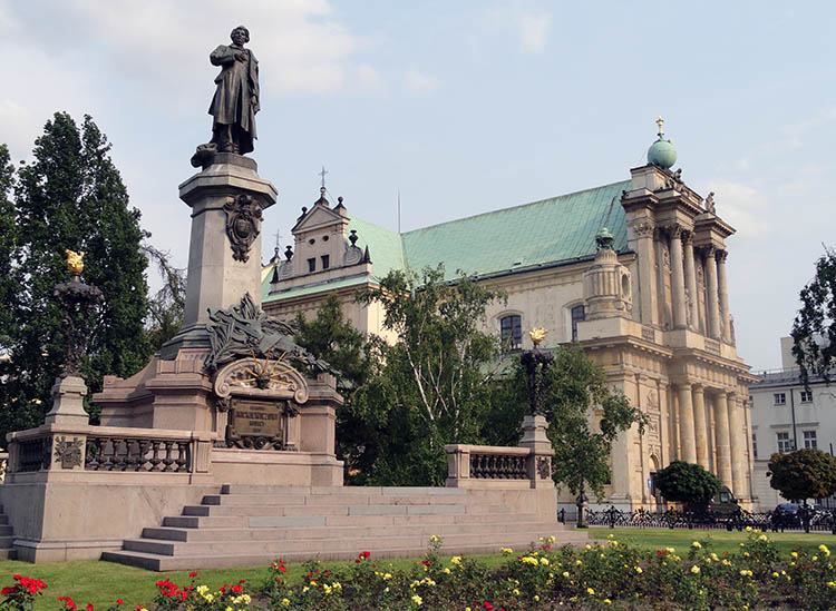 Adam Mickiewicz pomnik Warszawa ciekawostki