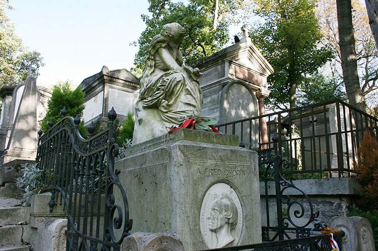 Pere Lachaise Fryderyk Chopin cmentarz historia nekropolie