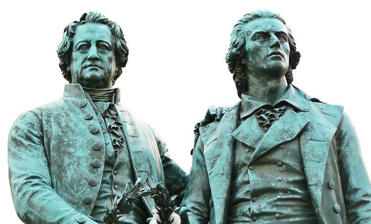 Weimar pomnik Goethe Schiller ciekawostki życiorys