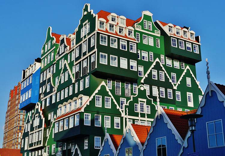 Hotels Zaanstad Holandia najdziwniejsze budynki świata ciekawostki