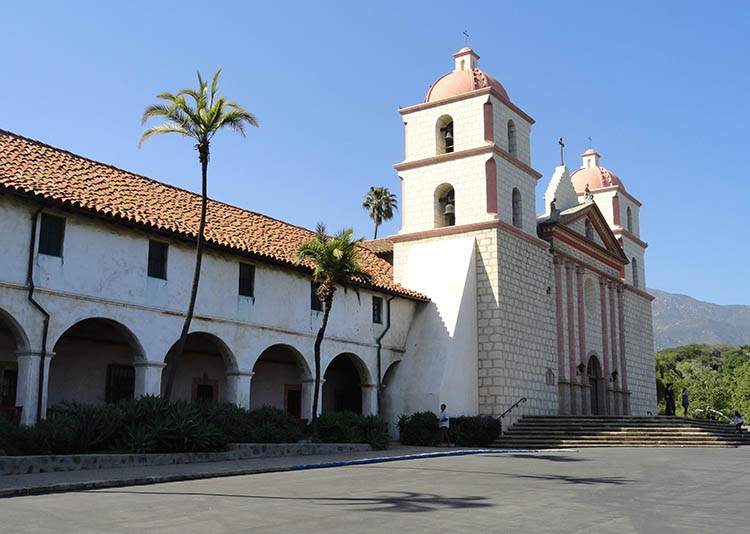 Old Mission Santa Barbara Kalifornia ciekawostki atrakcje