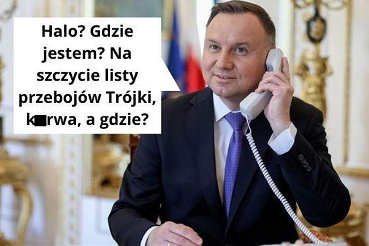 Trójka Polskie Radio rysunek karykatura rysunki memy lista przebojów humor Kazik mem Twój ból Ostry cień mgły