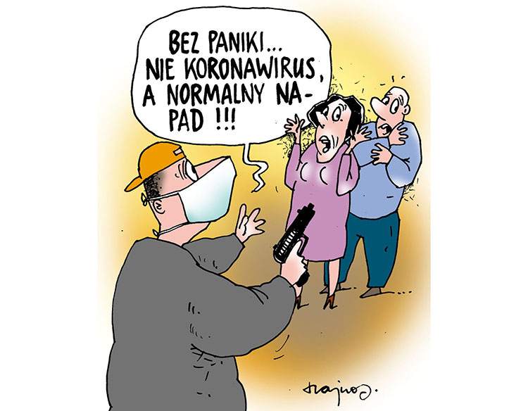 koronawirus rysunki covid-19 humor satyra pandemia dowcipy