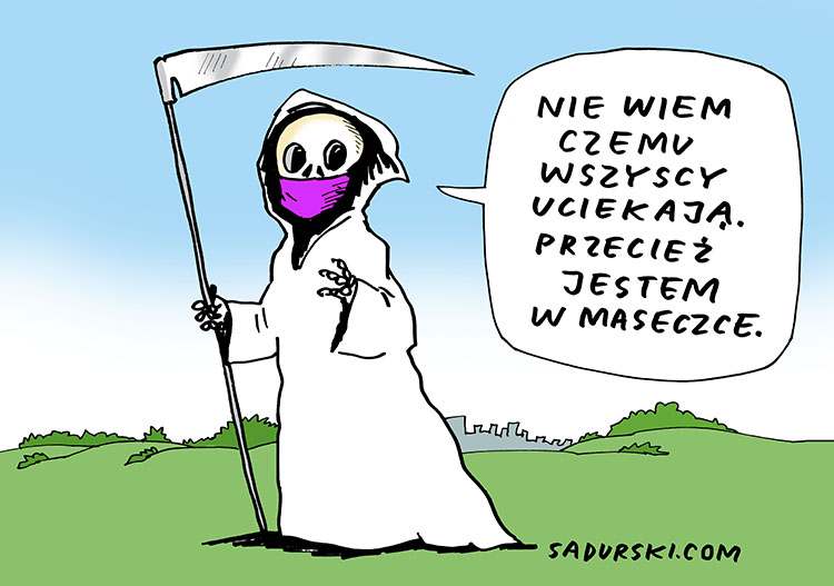 koronawirus rysunki covid-19 humor satyra pandemia dowcipy