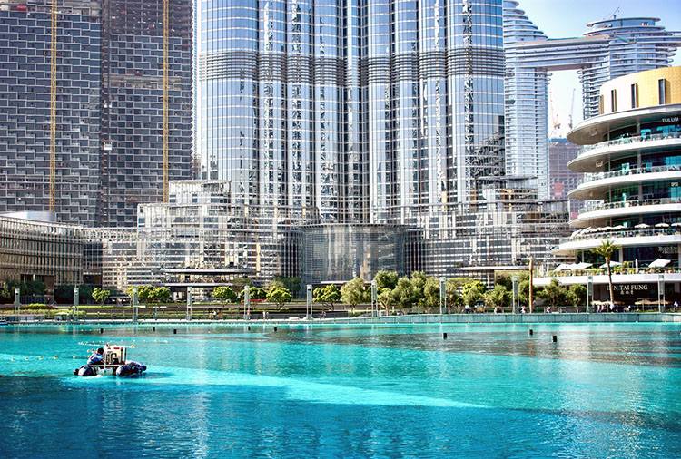 Dubaj Burdź Kalifa woda