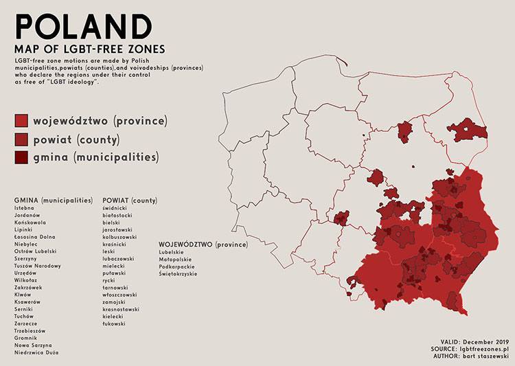 strefy wolne od LGBT free-zones Polska Poland ciekawostki