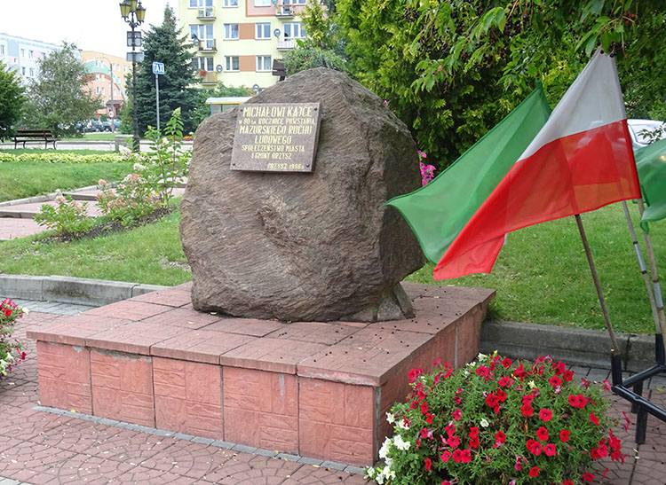 Michał Kajka kamień pomnik Orzysz ciekawostki atrakcje zabytki