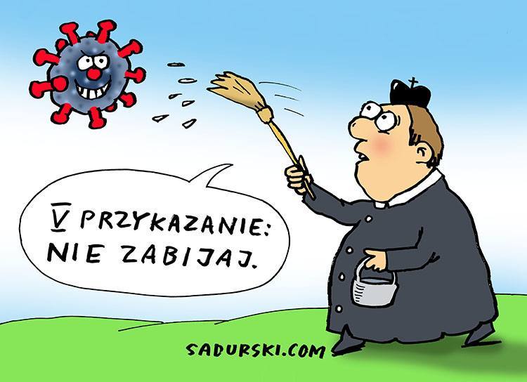 ksiądz covid-19 humor pandemia kawały maseczki lockdown epidemia