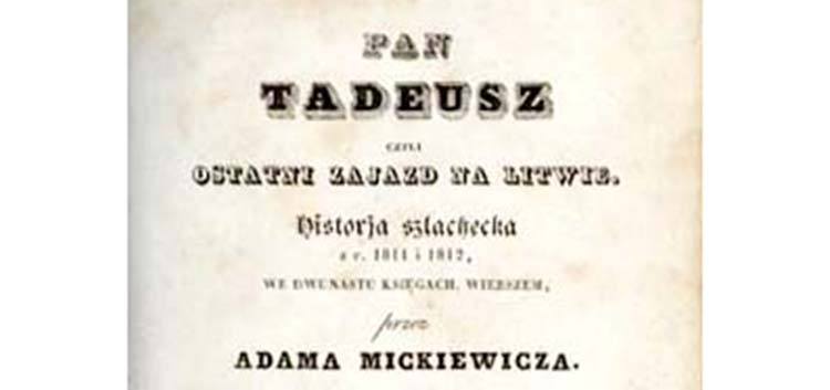 strona tytułowa  Pan Tadeusz 1834 ciekawostki epopeja Adam Mickiewicz