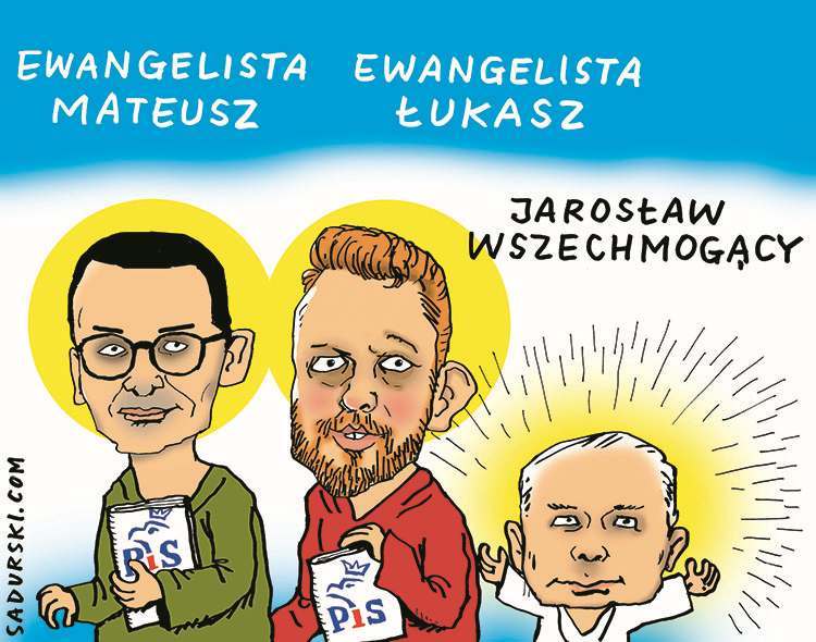 czerwiec satyra rysunek satyryczny Morawiecki Kaczyński satyryk rysownik dowcipy