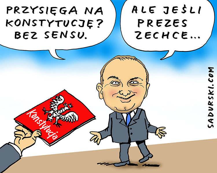 sierpień wybory prezydenckie 2020 Andrzej Duda zaprzysiężenie konstytucja humor
