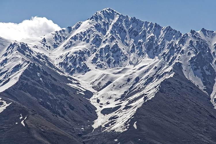 Góry Pamir w Afganistanie śnieg szczyty zima niebo