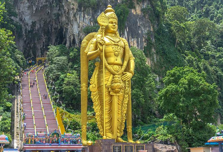 Batu świątynia złota rzeźba Kuala Lumpur