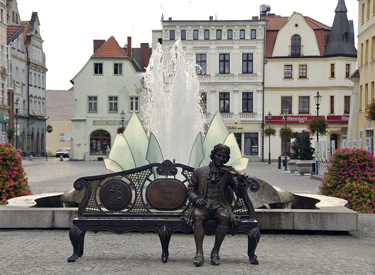 Georg Philipp Telemann ławeczka w Żarach woj. lubuskie