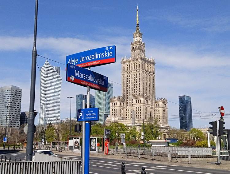 ulice Warszawy ciekawostki aleje Jerozolimskie Marszałkowska Pałac Kultury