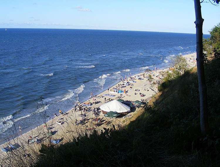 klif Jastrzębia Góra ciekawostki plaża Bałtyk atrakcje