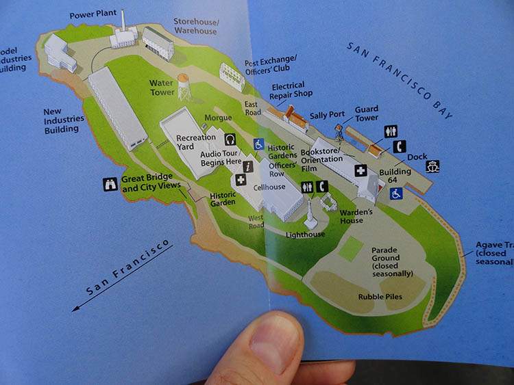 mapa wyspa Alcatraz