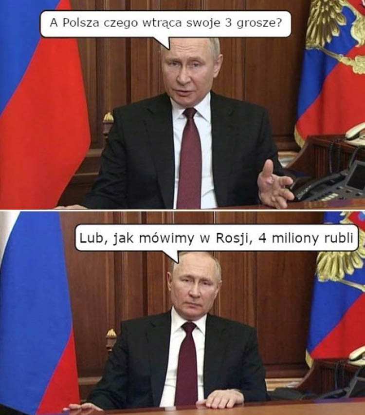 Putin mem Rosja Polska humor ruble