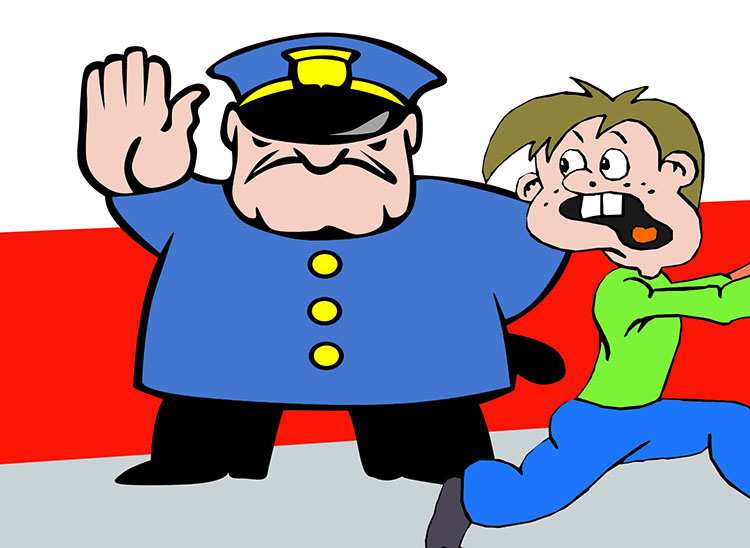 dowcipy o Jasiu i policjantach kawały Jasio policja humor żarty suchary