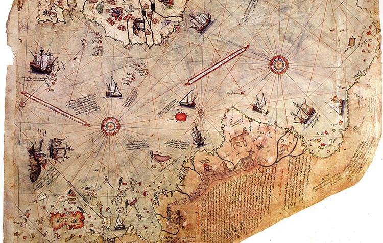 niewyjaśnione zagadki świata mapa Piri Reisa