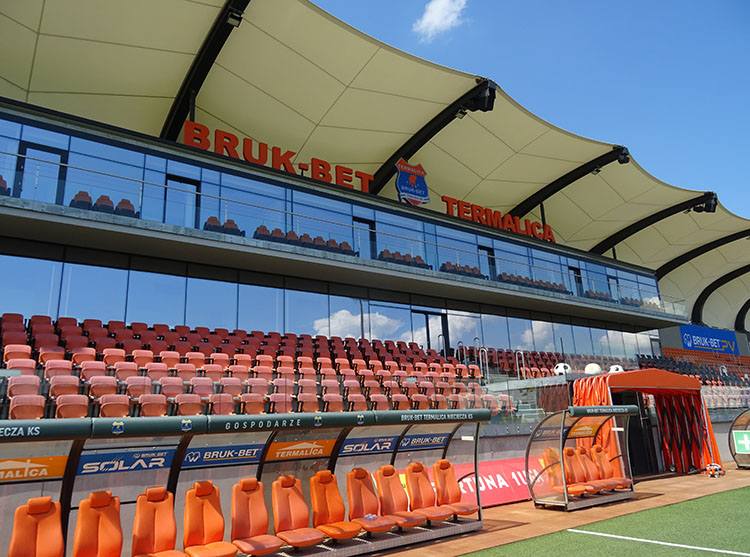 Nieciecza Termalica ciekawostki Bruk-Bet stadion klub piłka nożna
