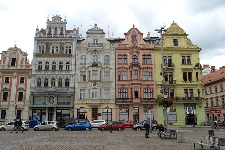kamienice rynek w Pilznie Czechy